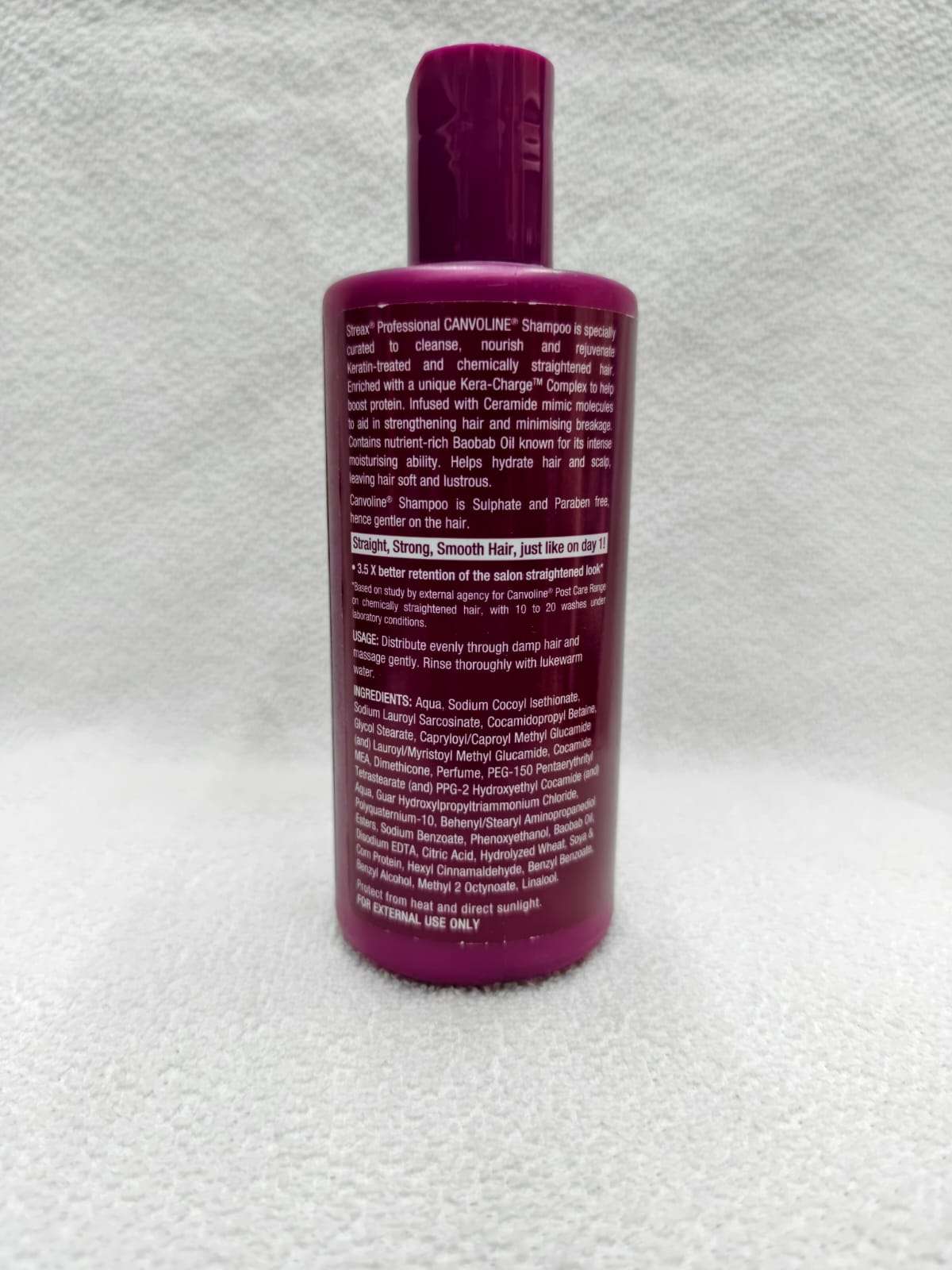 Streax Professional Canvo Line Shampoo for Keratin Treated & Straightened Hair | 300ml - Image 2