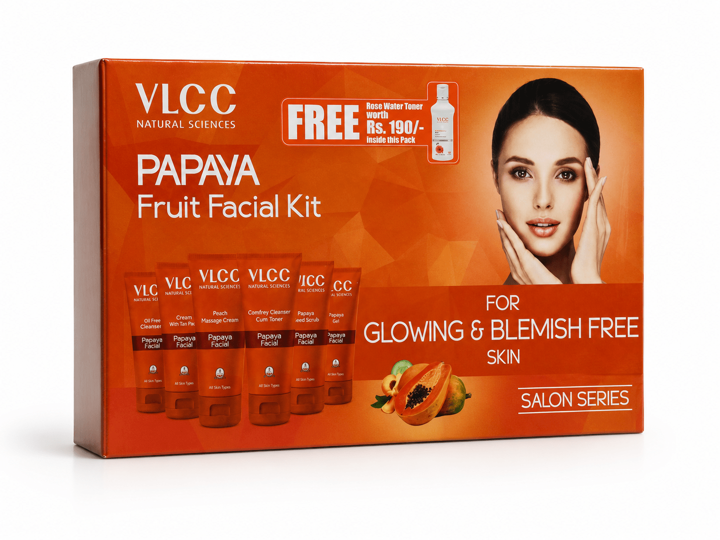 VLCC Papaya Fruit Facial Kit – Salon Series for Glowing & Blemish-Free Skin